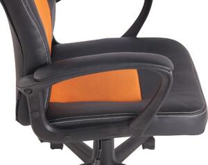 Krzesło biurowe Chelsea czarne/pomarańczowe