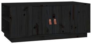 Stolik kawowy, czarny, 100x50x41 cm, lite drewno sosnowe