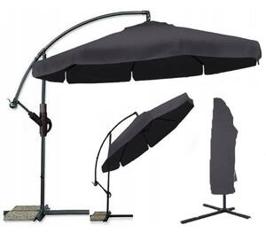 Ogrodowy parasol składany LEVI 350 cm, grafitowy