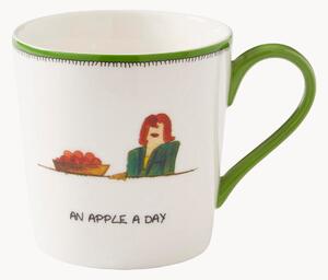 Kubek z porcelany kostnej Doodles Apple a Day