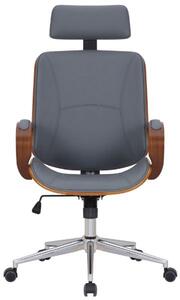 Krzesło biurowe Lennox orzech/szary