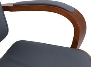 Krzesło biurowe Lennox orzech/szary