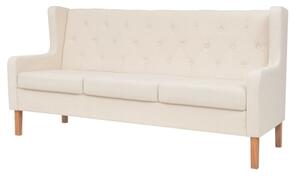 Sofa 3-osobowa, materiaÅowa, kremowa