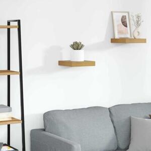 Beżowa półka ścienna z materiału drewnopochodnego - nowoczesny design i praktyczne rozwiązania do przechowywania