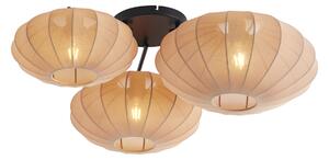 Lampa sufitowa Japandi brązowa 3-źródła światła - Multi Bida