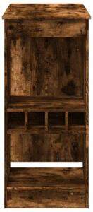 Stolik barowy z przegródkami, przydymiony dąb, 90x47,5x103,5 cm