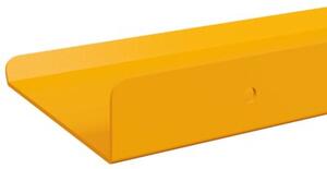Wisząca półka z matowej stali w kolorze musztardowym 30x9x2,5 cm