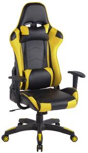 Krzesło biurowe Christina czarne/żółte