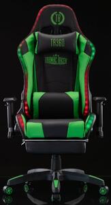 Krzesło biurowe Isaac czarne/zielone
