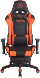 Krzesło biurowe Ivanna czarny/pomarańczowy