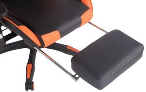 Krzesło biurowe Ivanna czarny/pomarańczowy