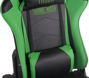Krzesło biurowe Ivanna czarny/zielony
