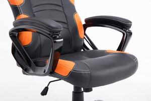 Krzesło biurowe Kataleya czarny/pomarańczowy