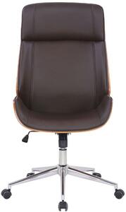 Krzesło biurowe Laney orzech/brąz
