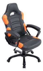 Krzesło biurowe Kataleya czarny/pomarańczowy