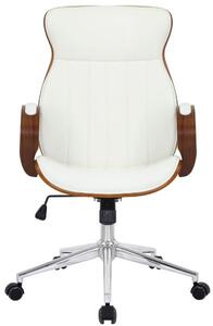 Krzesło biurowe Lilian orzech/biały