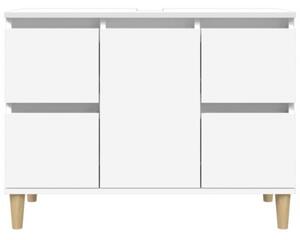 Szafka pod umywalkę, biała, 80x33x60 cm