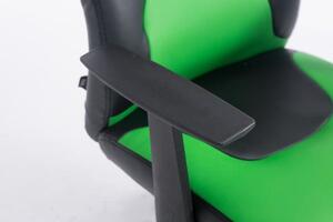 Krzesło biurowe dla dzieci Alora czarno-zielone