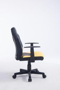 Dziecięce krzesło biurowe Alora czarne/żółte