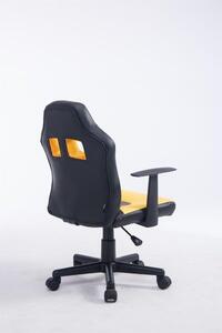 Dziecięce krzesło biurowe Alora czarne/żółte