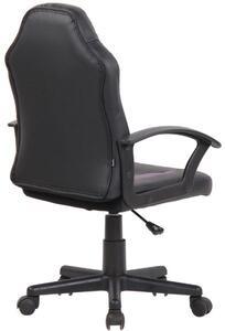 Krzesło biurowe dla dzieci Marisol czarne/fioletowe
