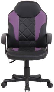 Krzesło biurowe dla dzieci Marisol czarne/fioletowe