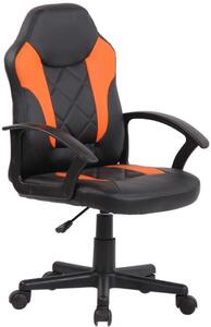 Krzesło biurowe dla dzieci Marisol czarny/pomarańczowy
