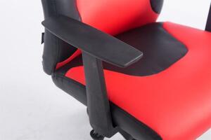 Dziecięcy fotel biurowy Alora czarny/czerwony
