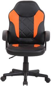 Krzesło biurowe dla dzieci Marisol czarny/pomarańczowy