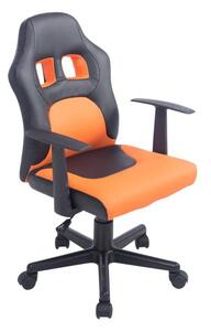 Krzesło biurowe dla dzieci Alora czarny/pomarańczowy