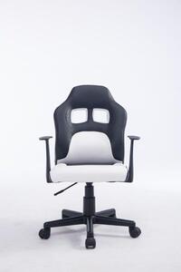 Krzesło biurowe dla dzieci Alora czarno-białe
