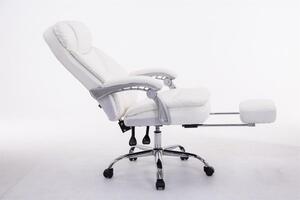 Krzesło biurowe kość słoniowa biała