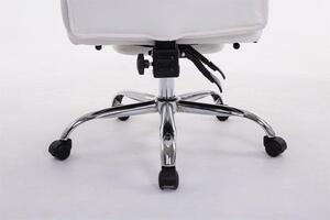 Krzesło biurowe kość słoniowa biała