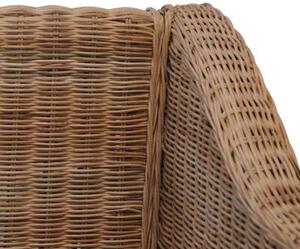Fotel z poduszkami, naturalny rattan