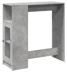 Stolik barowy z przegrodami, szarość betonu, 101x40x103,5 cm