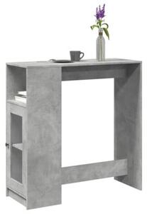 Stolik barowy z przegrodami, szarość betonu, 101x40x103,5 cm