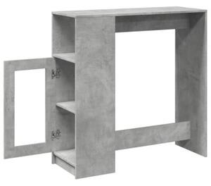Stolik barowy z przegrodami, szarość betonu, 101x40x103,5 cm