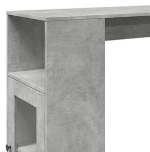 Stolik barowy z przegrodami, szarość betonu, 101x40x103,5 cm