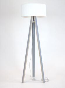 WANDA Lampa podłogowa 45x140cm - klosz szary / biały
