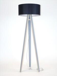 Lampa podłogowa WANDA 45x140cm - szary / czarny klosz