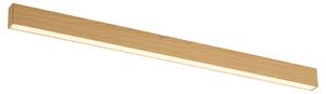 Nowoczesna lampa sufitowa w kolorze drewna ochrowego z LED, ściemnialna 3-stopniowo 2700-4000K z przełącznikiem DIP - Keane