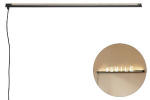 Nowoczesny kinkiet czarny z LED - Letterbox