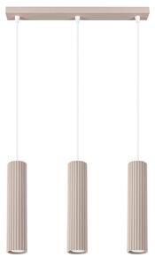 Loftowa potrójna lampa wisząca taupe W8-T29