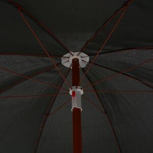 Parasol ogrodowy na stalowym słupku, 240 cm, antracytowy