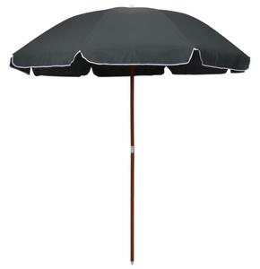 Parasol ogrodowy na stalowym słupku, 240 cm, antracytowy