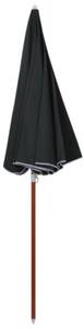 Parasol ogrodowy na stalowym słupku, 240 cm, antracytowy