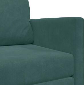 Sofa bed ciemna zieleÅ 124 x 204 x 61 cm aksamit