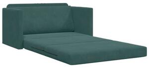 Sofa bed ciemna zieleÅ 124 x 204 x 61 cm aksamit