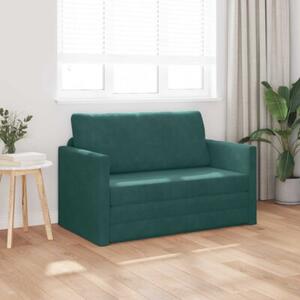 Sofa bed ciemna zieleÅ 124 x 204 x 61 cm aksamit