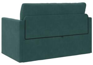 Sofa bed ciemna zieleÅ 124 x 204 x 61 cm aksamit